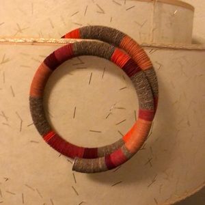 One of a kind fabric + paper choker. NWOT